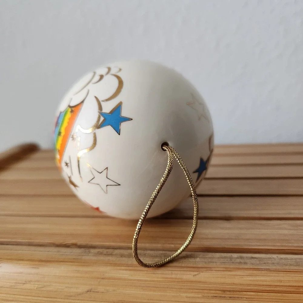 Vintage‎ Rainbow Star Christmas Ornament Ball Potpourri Holder Hand Painted